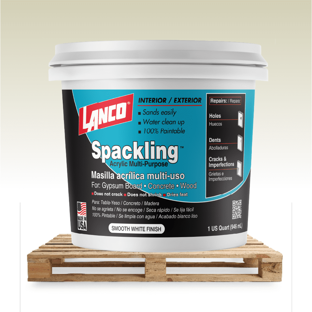 Lanco Spackling Compound White Finish for Wall Fillers, 1 Quart