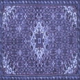 thumbnail image 1 of Ahgly Company Machine Washable Indoor Square Persian Blue Traditional Area Rugs, 7' Square, 1 of 4