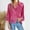 Hot Pink, variant on Collared Womens Tops Bell Sleeve Button up Shirts Solid Yellow Fashion Hollow Out Blouse Clothing for Women