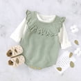 thumbnail image 3 of Baby Bodysuits Clothes Casual Solid Sleeveless Knit Newborn Infant Kids Girls Onesie 0-18m Toddler One Pieces Jumpsuits Outfits, 3 of 5