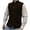 Coffee, variant on WIZUTIZ Men's Waistcoat Solid Color Stand Collar Single Breasted Multi-Pocket Breathable Lightweight Slim Fit Casual Business Vest