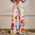 thumbnail image 2 of kaondbfi Women's Print High Waisted Jeans Straight Wide Leg Baggy Jeans Trendy Streetwear Loose Fit Denim Pants, 2 of 9