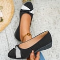 thumbnail image 5 of Casual Shoes for Women Elegant Round Toe On Casual Shoes For With Embellishments Comfortable Flat Sole Everyday Footwear For All Day Wear Wide Fit,Black,CN:42(US:9), 5 of 9