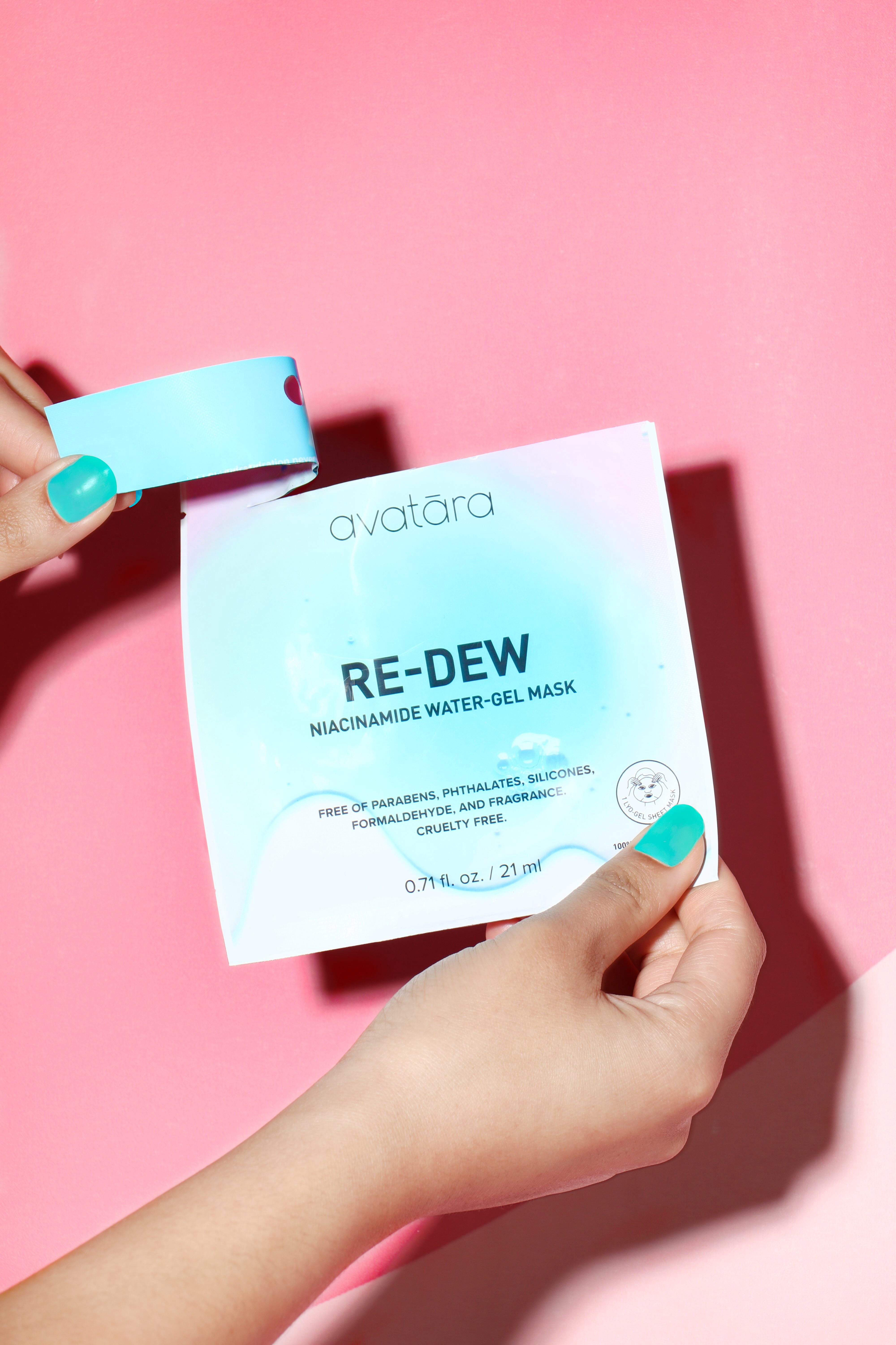 Avatara Re-Dew Soothing Niacinamide Water Gel Face Mask for All Skin Type, 1 Sheet Mask