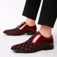 thumbnail image 6 of Men's Lace‑Up Pointed Toe Formal Oxford Dress Shoes, Microfiber Synthetic Upper PU Lining Flat Low Heel Footwear For Business And Evening Dress‑Up Occasions, 6 of 7