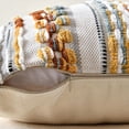 thumbnail image 2 of Fancy Homi Set of 1 Boho Brown Striped Textured Decorative Chenille Throw Pillow Cover 16x32 inch for Couch Bed Sofa, Modern Funky Home Decor, Aesthetic with Tassels Woven Decorative Cushion Case, 2 of 4