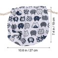 thumbnail image 4 of 1 Pce Sac à Lunch Imperméable Isolé Boîte à Lunch Portable Style Japonais Sac à Lunch Portable à Cordon Sac à Lunch Imperméable Isolé Bleu, 4 of 5