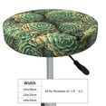 thumbnail image 4 of Kll Succulents Round Bar Chair Cushion Cover 13 Inch,Bar Stool Protector With Elastic, Soft Washable, 4 of 7