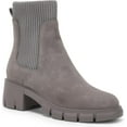 thumbnail image 4 of KAQ Womens Platform Ankle Boots Elastic Chunky Block Heel Chelsea Booties Sole Non-Slip Combat Shoes, 4 of 7