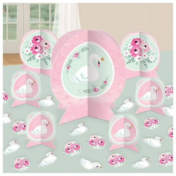 Baby Shower 'Sweet Swan' Table Decorating Kit (27pc)