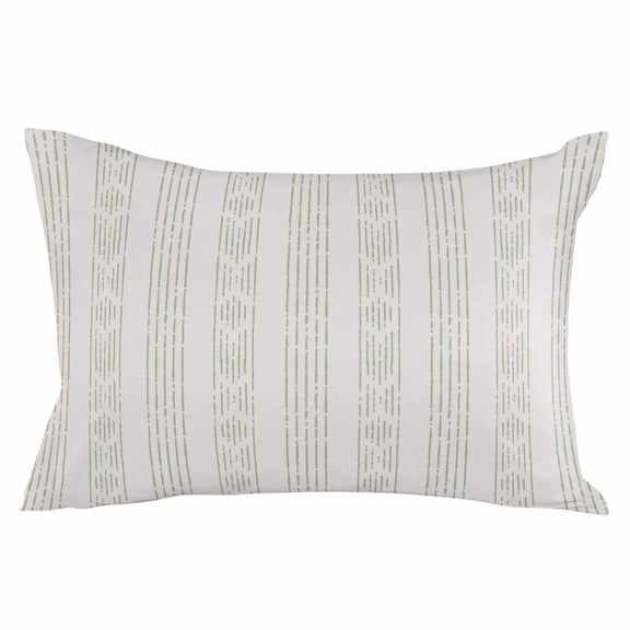 Boho Sage Green Throw Pillow Cover 20 x 30 Inch Decorative Pillow Cover Vintage Tribe Texture Abstract Stripe Lumbar Pillowcase Seasonal Rectangle Cushion Case for Couch Sofa Bed Living Room