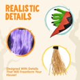 thumbnail image 3 of Halloween Crashing Witch into Tree Halloween Decoration with Purple Hair, Halloween Outdoor Indoor Decor for Haunted House Prop, Porch, Yard, Patio Decoration, 3 of 8