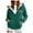 Green, variant on vigerakr Women's Solid Color Casual Full Zip Up Sherpa Lined Hoodie Sweatshirt Warm Jacket Coats (Blue, M)