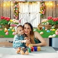 thumbnail image 1 of Ovzne Spring Wreath Fence Easter New Photo Material Photography Background Cloth On Clearance, 1 of 6