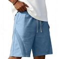thumbnail image 2 of Admvng Men's Shorts Casual Lightweight Big & Tall Drawstring Elastic Waist Gym Shorts with Pockets, 2 of 6