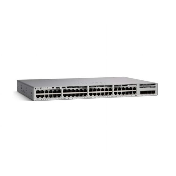 Cisco Catalyst C9200L-48T-4X Layer 3 Switch - 48 X Gigabit Ethernet Network, 4 X 10 Gigabit Ethernet Uplink - Manageable - Twisted Pair, Optical Fiber - Modular - 3 Layer Supported - Rack-Mountable
