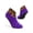 Purple, variant on Indoor Non-Slip Thermal Socks Leopard Printed Floor Socks Fuzzy Slipper Socks for Ladies Girls