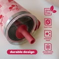 thumbnail image 5 of YAYA My First Travel Tumbler for Preschool & Kids 3+, Insulated Stainless Steel Tumbler with Reusable Silicone Straw & Spill-Proof Lid, Cup Holder Compatible, BPA-Free, 12oz, Checkered Cherry, 5 of 8