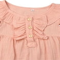 thumbnail image 3 of Baby Girl Romper Jumpsuits Button Short Sleeve Solid Clothes, 3 of 5