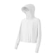 thumbnail image 3 of Ropa de protección solar para mujer Chaquetas Protección Camisa de manga larga con capucha elástica delgada para mujer Senderismo Sudadera con Blanco, 3 of 9