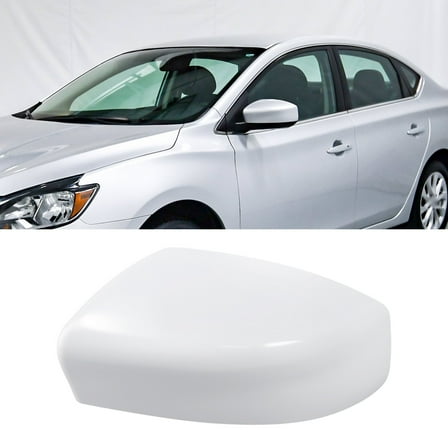 White Left/Right Side Rearview Mirror Cap Wing Mirror Cover For Nissan Sentra 2012-2019 Car Exterior Accessories