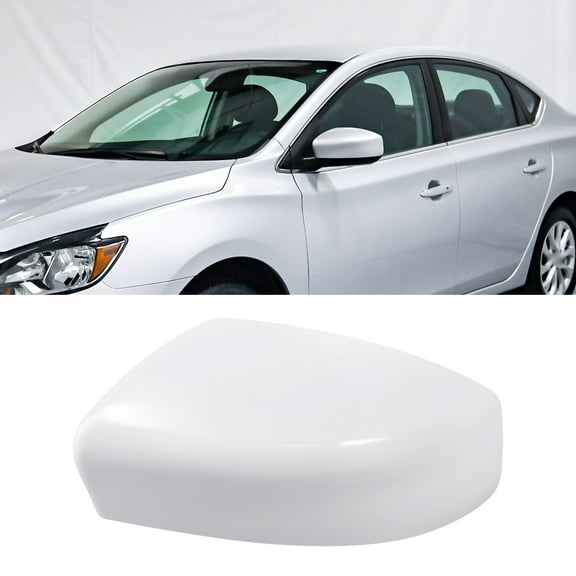 White Left/Right Side Rearview Mirror Cap Wing Mirror Cover For Nissan Sentra 2012-2019 Car Exterior Accessories