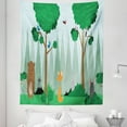 thumbnail image 1 of Forest Friends Tapestry, Cartoon of Bear Birds Fox Wold Bunny in Woods with Trees Print, Fabric Wall Hanging Decor for Bedroom Living Room Dorm, 5 Sizes, Multicolor, by Ambesonne, 1 of 1