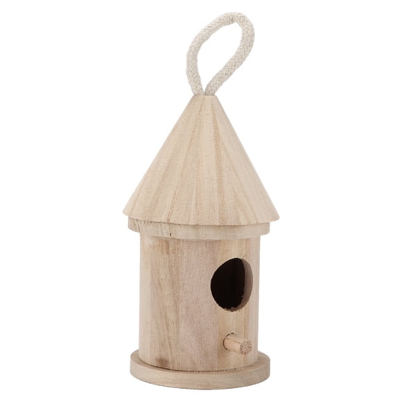 Hanging Round Bird House, DIY Wooden Round Bird House Bird House for Gardens Bird Houses Birdhouse Kit for Bird for Outside Indoor Trees Yards, Gardens, Fields Small Size 5 with