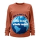 thumbnail image 4 of RKSTN Funny Maternity Sweatshirt for Women Plus Size Crewneck Pregnancy Graphic Print Sweatshirt Womens Casual Oversized Round Neck This is Not a Baby, This is My Whole World Print Sweatshirt, 4 of 7