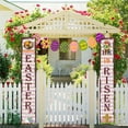Syinda Easter Front Door Welcome Sign Flag Retro Crucifixes He ...