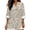 Beige Banana Leaf Print, variant on Palm Tree Tropical Print Casual Long Sleeve Tops for Women Cotton Linen Trendy Women's Tops Oversized for Travel Beach, Size Medium