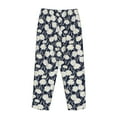 thumbnail image 5 of Xecao Daisies Flowers Women's Straight Lounge Pajama Pants: The Epitome of Relaxed Sleepwear, 5 of 9