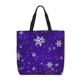 thumbnail image 1 of Easygdp Dark Purple Snowflakes Bolsa Tote para Mujer, Bolso de Hombro para Trabajo, Playa, Viajes, Compras y Supermercado, 1 of 7