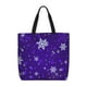 thumbnail image 1 of Easygdp Dark Purple Snowflakes Bolsa Tote para Mujer, Bolso de Hombro para Trabajo, Playa, Viajes, Compras y Supermercado, 1 of 7