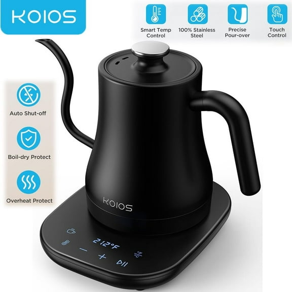 Gooseneck Electric Kettle Temperature Control Pour Over Coffee Keep Warm Kettles