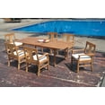 thumbnail image 6 of Grade-A Teak Dining Set: 6 Seater 7 Pc: 94" Double Extension Rectangle Table And 6 Osborne Arm Chairs Outdoor Patio WholesaleTeak #WMDSWVm, 6 of 6