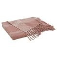 thumbnail image 2 of Fennco Styles Luxury Cotton Knit Plaid Modern Tassel 50 x 70 Inch Throw Rose Pink, 2 of 3