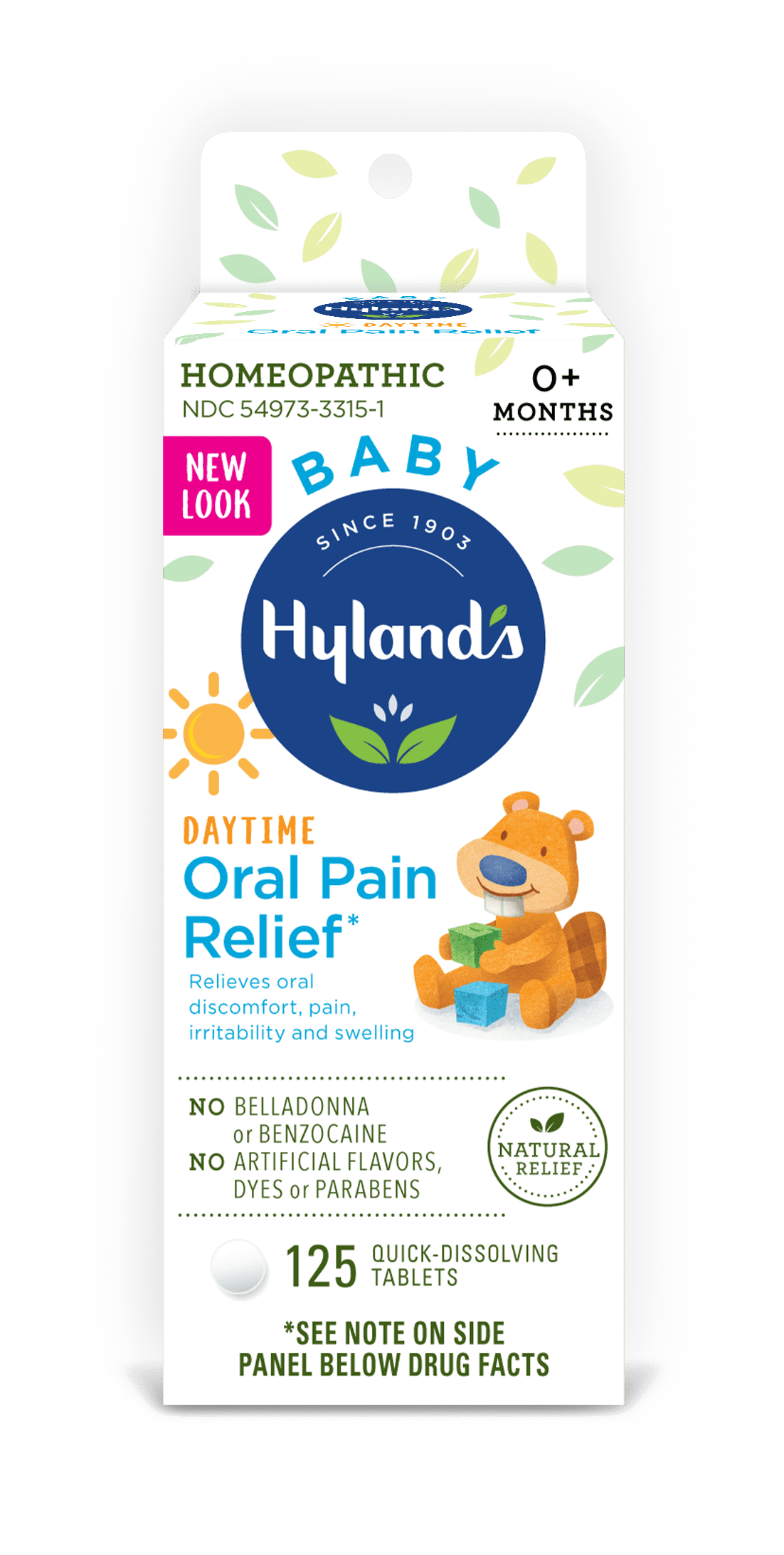 Hyland's Naturals Baby Oral Pain Relief, 125 Tablets