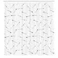 thumbnail image 2 of Arrow Shower Curtain, Randomly Scattered Doodle on a Plain Background Tools for Hunting, Fabric Bathroom Set with Hooks, 69W X 70L Inches, Dark Grey and White, by Ambesonne, 2 of 2