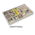 thumbnail image 3 of jewelry box jewelry organizer packaging box Velvet Jewelry Storage Tray Display Ring Bracelet Necklace Storage Box black, 3 of 6