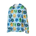 thumbnail image 2 of Pofeuu Cartoon Monster Print Sun Protection Outdoor Lightweight Full Zip UV Cooling Hoodie Long Sleeve Summer Clothing for Outdoor Hiking-XX-Large, 2 of 5