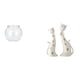 thumbnail image 1 of Acuario de escritorio,Pecera pequeña transparente,pecera,jarrón,mesa,Tanque de peces Contenedor de acuario transparente Hogar,Figura de gato,Esculturas de pareja de gatos Figura de gato, 1 of 8