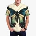 thumbnail image 2 of Salouo Blue Black Butterfly Art for Men's Short Sleeve Polo Shirts,Polo Shirts for Men Performance Short Sleeve Golf Shirt Athletic Casual Collared T-Shirt-, 2 of 8