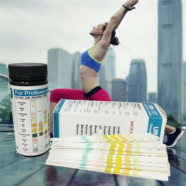 Liquidation d'Été! 100 Pcs Bandes de Test d'Urine 10 Paramètre Kit de Test d'Acidité avec Bandes de Test de PH Rapides et Faciles, Bandes de Test, Bande de Test, 100 Pcs, 10 Paramètre, Kit de Test de Réactif
