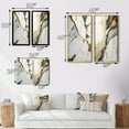 thumbnail image 4 of Designart "Opulent White and Gold Geode Marble I" Abstract Marble Framed Wall Art Set Of 2 - White Abstract Framed Canvas Set For Living Room Decor, 4 of 7