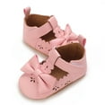 GOODLUCKY Baby Girl Flats Soft Soles Elegant Cute Bow Mary Jane Dress
