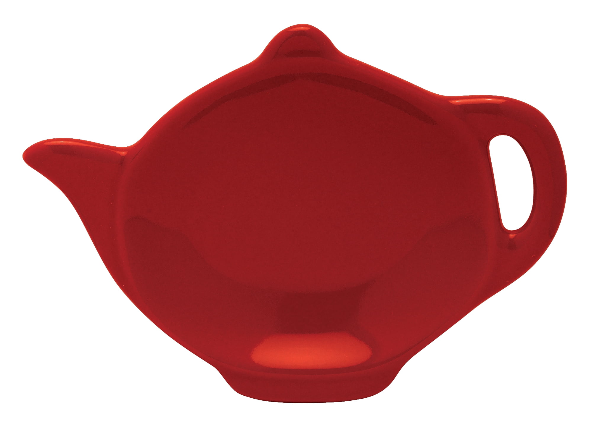 HIC TeapotShaped Tea Bag Holder & Resting Caddy HighFired Ceramic