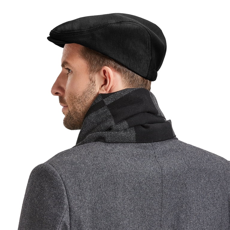 Comilaka Heren Flat Cap Newsboy Cap Gatsby Winter Baret Verstelbare Klassieke Hoed Jacht Cap Ivy Ierse Hoeden, Grijze Plaid, One size