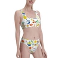 thumbnail image 2 of Daiia Summer Animal printed 2 piece Swimsuit Bikinis for Women High Waisted Racerback Bathing Suits Summer Tummy Control Scoop Neck Swimwear-Small, 2 of 8