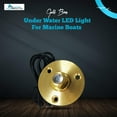 thumbnail image 2 of Marine City Underwater Blue LED Drain Plug Light, Brass with Bronze Screw Base, Waterproof, Fits 1-Inch Hole, for Fishing, Boats, Yachts & Pools, 1-Pack, 2 of 9